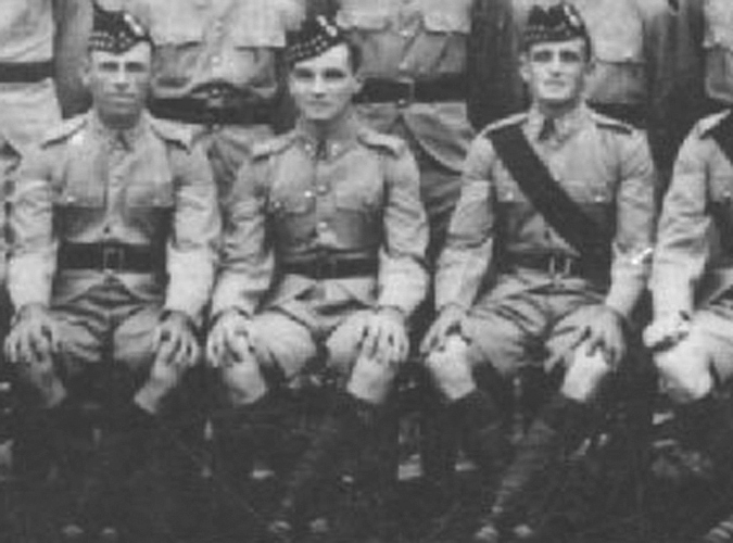 Royal Scots Fusiliers photos: A Company 1st Battalion The Royal Scots Fusiliers, Karachi, India 1937 with Major Albert Ward MBE MM