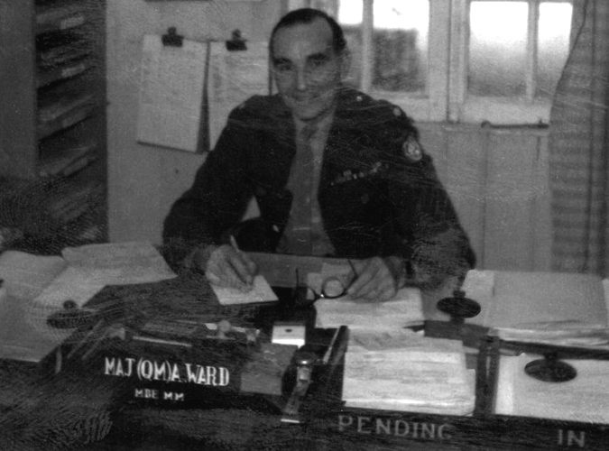 Royal Highland Fusiliers QM Major Albert Ward MBE MM