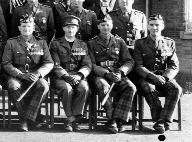 Royal Scots Fusiliers - 1958, QM Albert Ward MM. Shorncliffe army camp in Kent, after the RSFs return from a tour of duty in Cyprus.