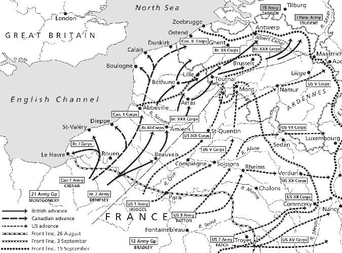WW2 British advance from France to Belguim