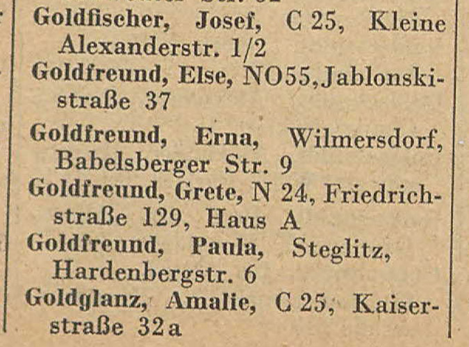 Erna, Grete, Else and Paula Goldfreund - 1932