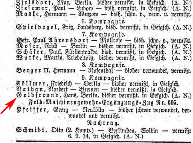 Hans Goldfreund - 1916