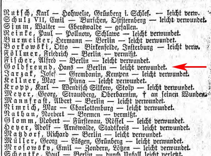 Hans Goldfreund - 1916