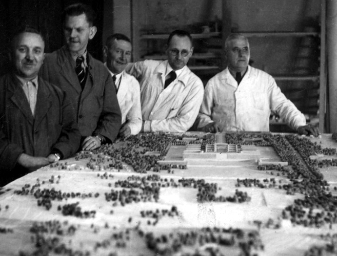 Model of Hamburg city - WWII Erwin Haase